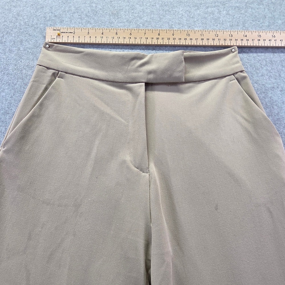 HM‎ Womens Wide Leg Dress Pants Tan Beige Size 4 Professional Trouser Slacks - Picture 4 of 11